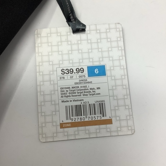 Black Midi Dress Merona NWT - Picture 6 of 10